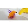 Zabawka dla kotów kota z latającym piórkiem w kolorze żółtym CAT TOY