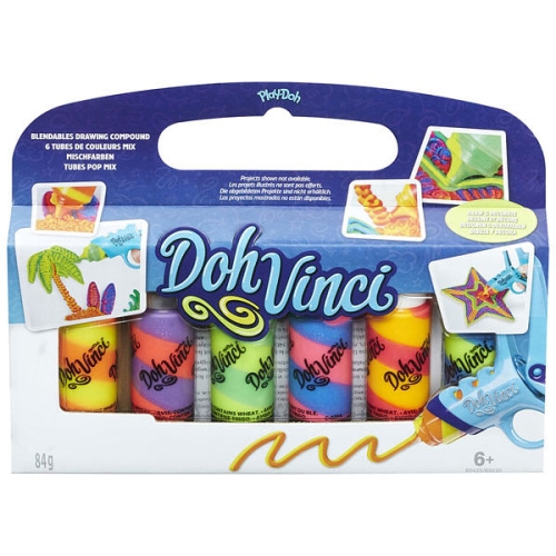 PLAY-DOH CIASTOLINA TUBKI UZUPEŁNIACZ DOH VINCI DUO KOLOR 2 kolory 6 tubek