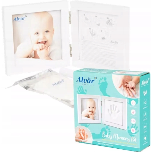 Ramka na zdjęcie dziecka ramka z odciskiem dłoni stópki zrób to sam Alvar