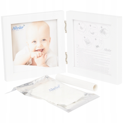 Ramka na zdjęcie dziecka ramka z odciskiem dłoni stópki zrób to sam Alvar