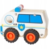 Samochód drewniany Mini Matters POLICE POLICJA 10 x 7,5 x 16,5 cm FSC 2022