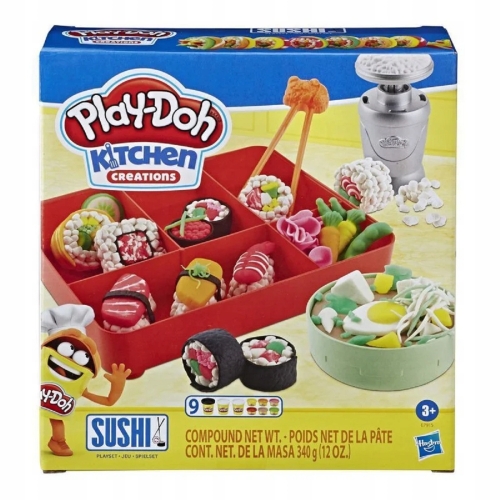 PLAY DOH CIASTOLINA SUSHI F7915 NOWOŚĆ ZESTAW DO ROBIENIA SUSHI NA PREZENT
