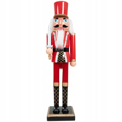 DZIADEK DO ORZECHÓW FIGURKA ZE STRZELBĄ DEKORACJA ŚWIĄTECZNA XXL 60 cm Ż