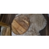 Patera Taca dekoracyjna deska do krojenia drewno Teak okrągła ozdobna 37 cm