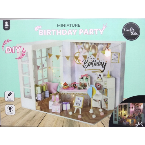 MINIATURE BIRTHDAY PARTY DIY DOMEK DLA LALEK CRAFT