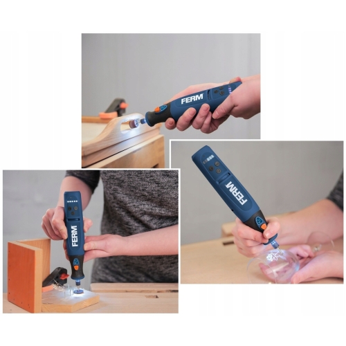 Szlifierka wielofunkcyjna Ferm akumulatorowa 8 V CTM1024 USB 50 ELEMENTÓW