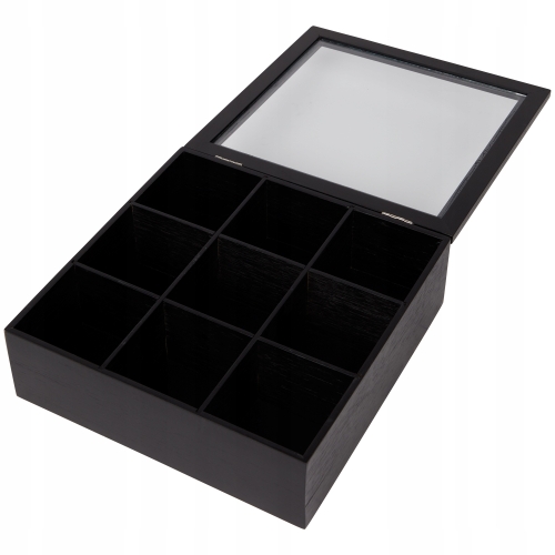 Drewniane Pudełko na Herbatę Herbaciarka Pojemnik Box Organizer TEA TIME 78