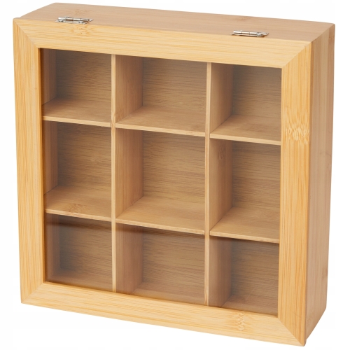 Drewniane Pudełko na Herbatę Herbaciarka Pojemnik Box Organizer TEA TIME 78