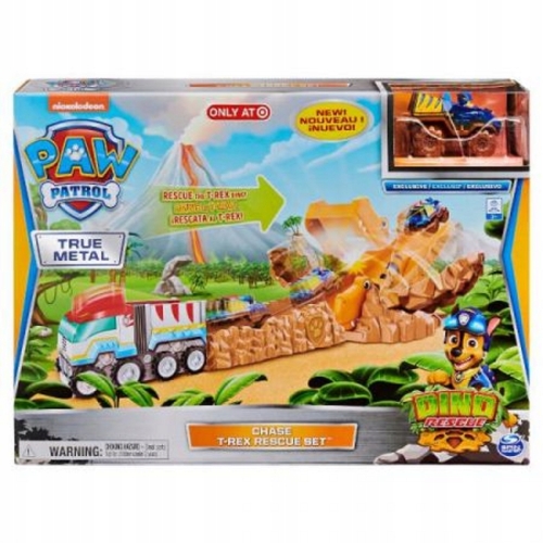 PAW PATROL DINO RESCUE ZESTAW Z WYRZUTNIĄ T-REX