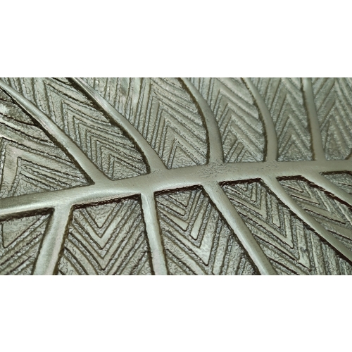 PATERA ALUMINIOWA DEKORACJA LIŚĆ CZARNY 28 x 18 cm