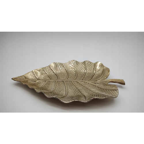 PATERA ALUMINIOWA DEKORACJA LIŚĆ CZARNY 28 x 18 cm