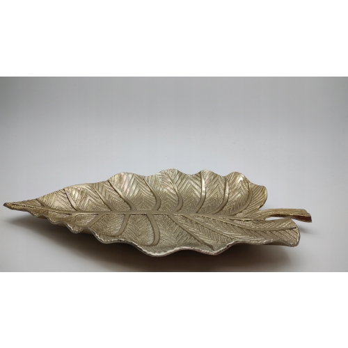 PATERA ALUMINIOWA DEKORACJA LIŚĆ CZARNY 28 x 18 cm