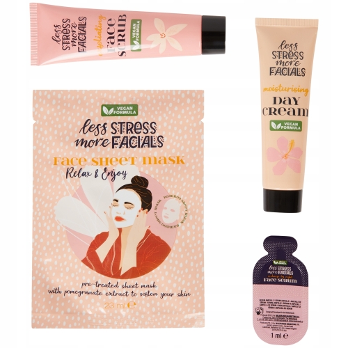 ZESTAW SERUM KREM PEELING MASKA DLA KOBIET RÓŻOWY