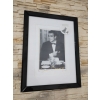 RAMKA SZKLANA CZARNA POLEROWANA passe-partout A4 30X40 CM GLAMOUR