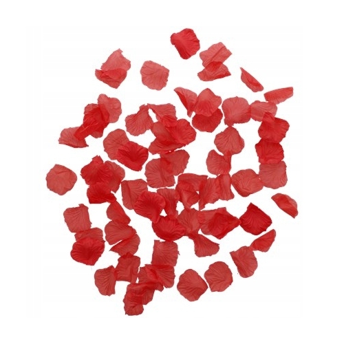 Płatki róż sztuczne 5x5,5cm 150 sztuk romantyczny dodatek czerwone