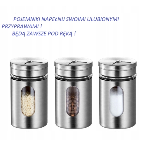 Stojak na przyprawy ze słoiczkami 5 sztuk x 80 ml