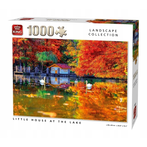 PUZZLE KING DOMEK NAD JEZIOREM JESIEŃ 1000 el 20