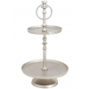Patera etażerka metalowa Home Accents 18 cm srebro