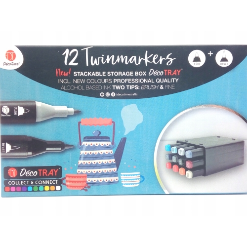TWINMARKERY Dwustronne BOX 12 SZT Alkoholowe 245-41 POMARAŃCZOWA PIZZA