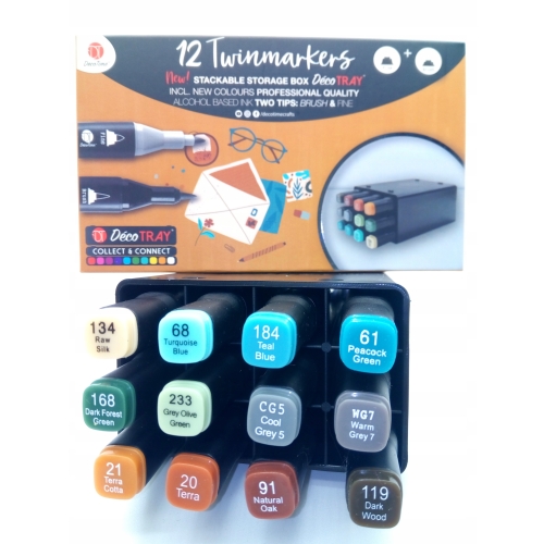 TWINMARKERY Dwustronne 72 SZT ZESTAW MIX DECOTIME