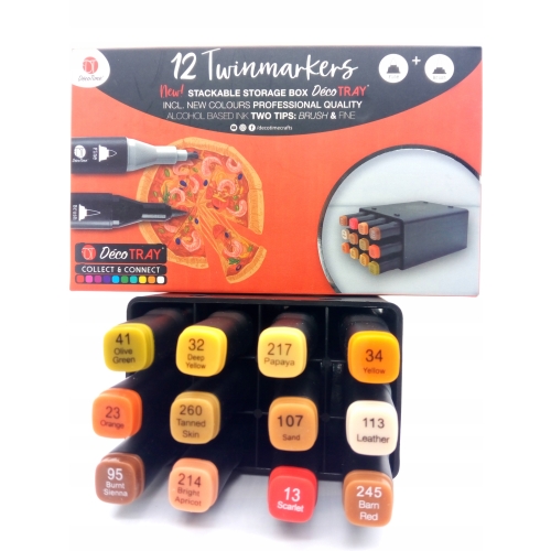 TWINMARKERY Dwustronne 72 SZT ZESTAW MIX DECOTIME