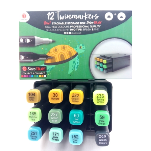 TWINMARKERY Dwustronne 72 SZT ZESTAW MIX DECOTIME