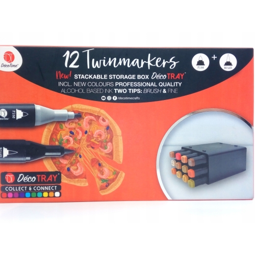 TWINMARKERY Dwustronne 72 SZT ZESTAW MIX DECOTIME
