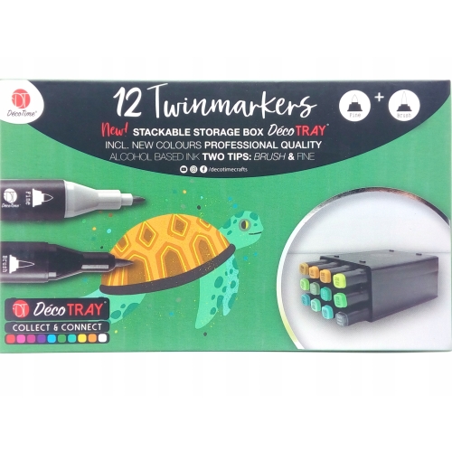 TWINMARKERY Dwustronne 72 SZT ZESTAW MIX DECOTIME