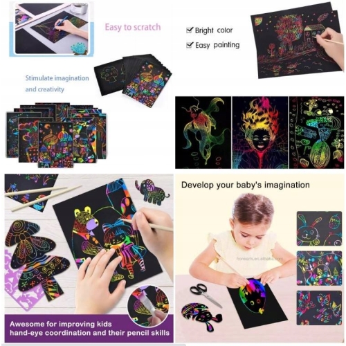 Magiczny zeszyt blok zdrapka WYDRAPYWANKA GLITTER