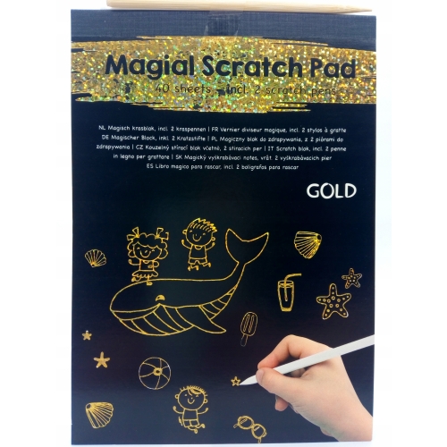 Magiczny zeszyt blok zdrapka WYDRAPYWANKA GOLD