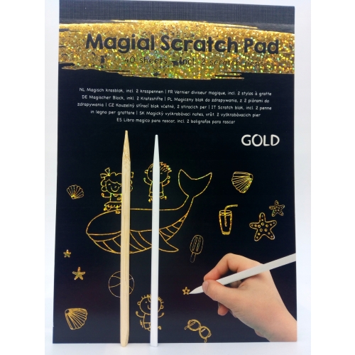 Magiczny zeszyt blok zdrapka WYDRAPYWANKA GOLD