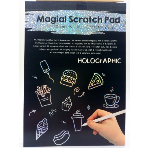 Magiczny zeszyt zdrapka WYDRAPYWANKA HOLOGRAPHIC