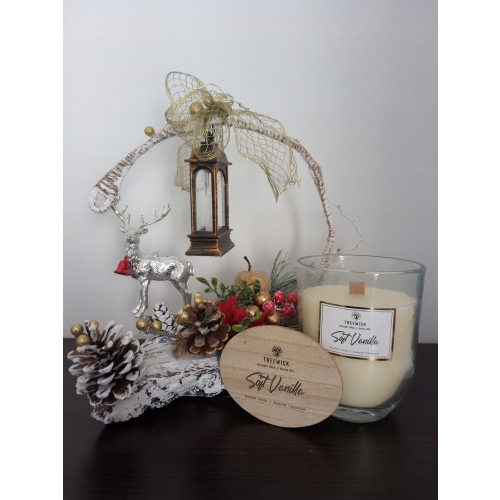 ŚWIECA ZAPACHOWA TReeWIck EKSKLUZYWNA VANILIA Z DREWNIANYM KNOTEM GLAMOUR