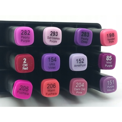 Markery Twinmarkery podwójne alkoholowe niebieskie MIX 12 szt 150 - 180