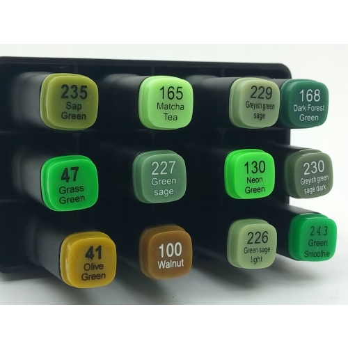 Markery Twinmarkery podwójne alkoholowe niebieskie MIX 12 szt 150 - 180