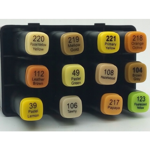 Markery Twinmarkery podwójne alkoholowe niebieskie MIX 12 szt 150 - 180