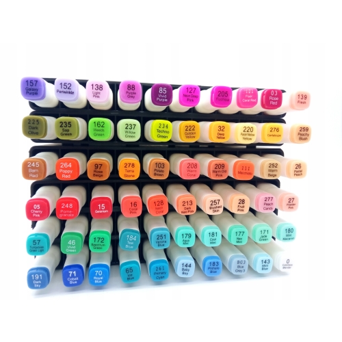 Markery akwarelowe wodne podwójne niebieskie w filiżance 10 szt 191 - 00