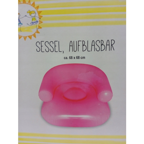 DMUCHANY FOTEL DO PŁYWANIA ŻÓŁTY 68 CM