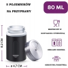 Stojak na przyprawy ze słoiczkami 5 x 80 ml BLACK