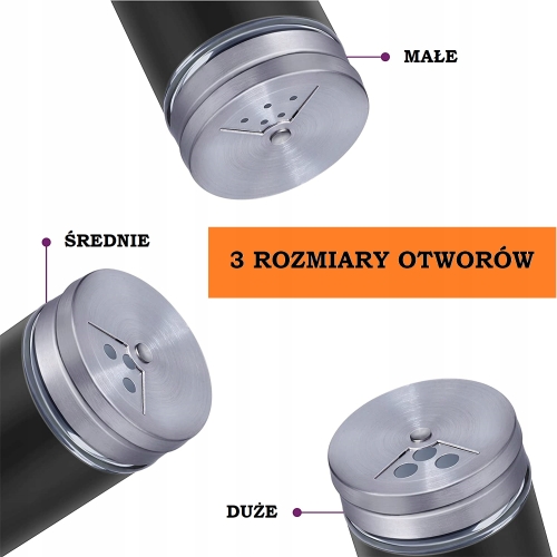 Stojak na przyprawy ze słoiczkami 5 x 80 ml BLACK