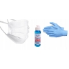 10 x rękawiczki M L XL + maska + żel 100ml GRATIS