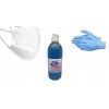 20 x rękawiczki M L XL + 2 x maska + żel 0,5L FREE