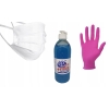 20 x rękawiczki M L XL + 2 x maska + żel 0,5L FREE