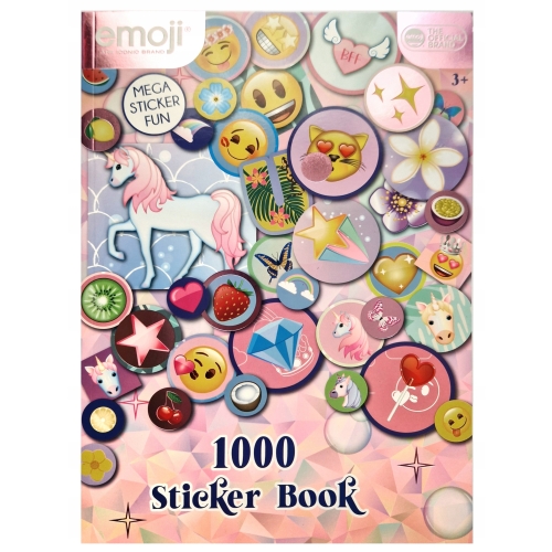 1000 sztuk Mocnych naklejek z motywem EMOJI buźki w książce A4 dla każdego