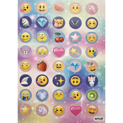 1000 sztuk Mocnych naklejek z motywem EMOJI buźki w książce A4 dla każdego