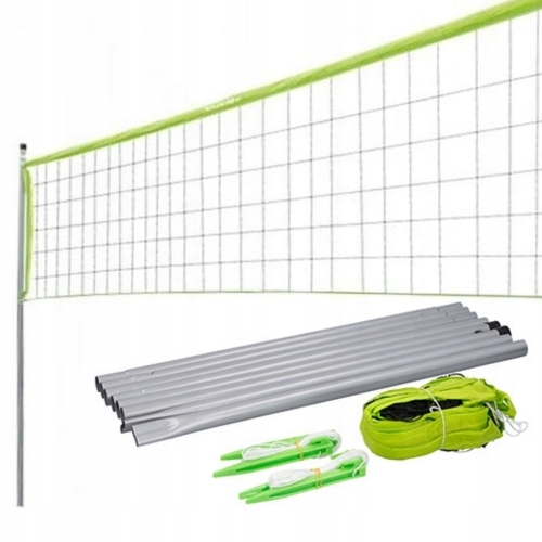 SIATKA SPORTOWO REKREACYJNA+ stelaż do badmintona siatkówki 609 x 220 cm