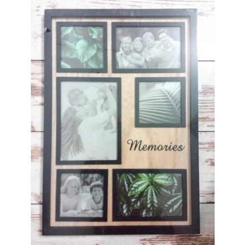 RAMKA NA KILKA ZDJĘĆ 33X48 CM GLAMOUR Dekoracja domu Home decor CZARNA MDF