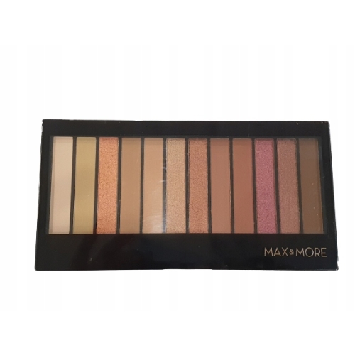 Paleta cieni do powiek 12 kolorów odcienie brązów Max&More produkt vegański