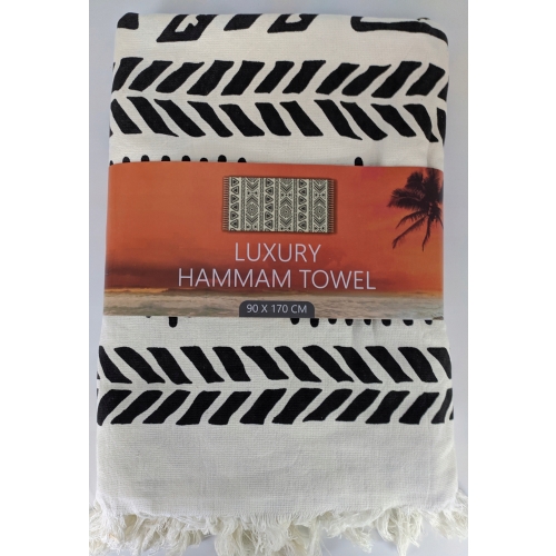 RĘCZNIK PLAŻOWY HAMMAM 90 x 170 cm BAWEŁNIANY 757