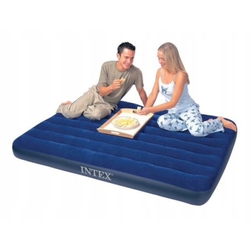 DMUCHANY MATERAC WELUROWY DWUOSOBOWY 191x137x22 CM INTEX DO SYPIALNI 68758